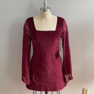 NWT Unique Vintage x Smak Parlour Bell Sleeve Corduroy Mini Dress- Size Large